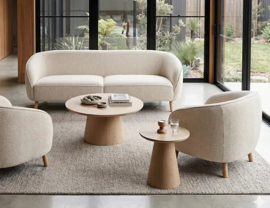 Circa Coffee Table - Round - Natural Ash - 85cm