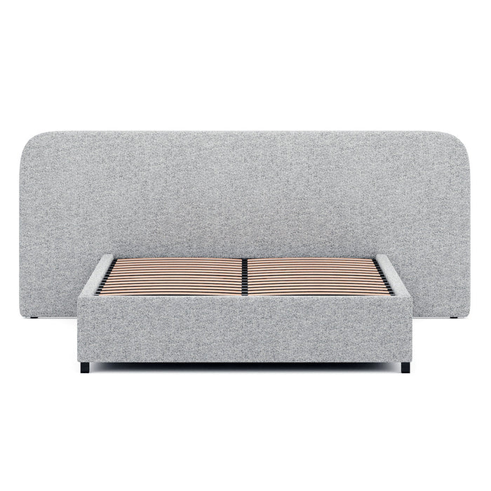 CBD6927-MI Queen Sized Bed Frame - Dusty Pepper Boucle with Storage