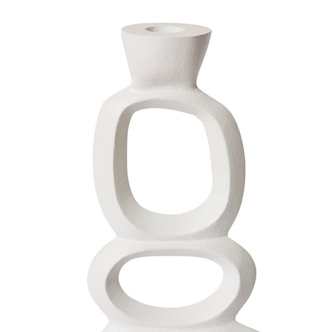Orson Candle Holder - White, 37cm (H)
