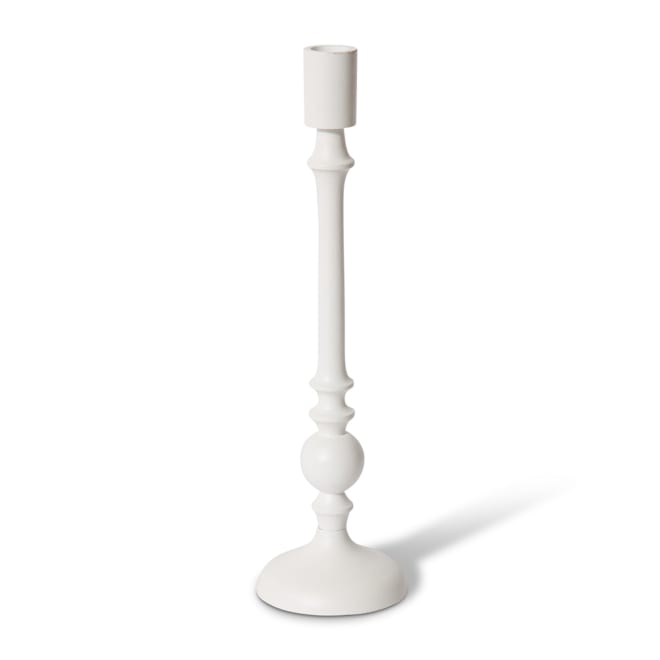 Nellie Candle Holder - White, 33cm (H)