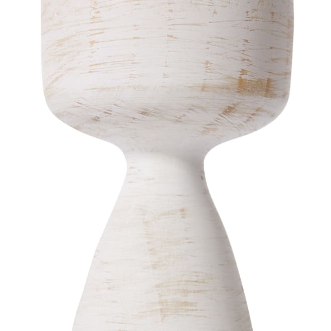 Amari Candle Holder - Whitewash, 32cm (H)