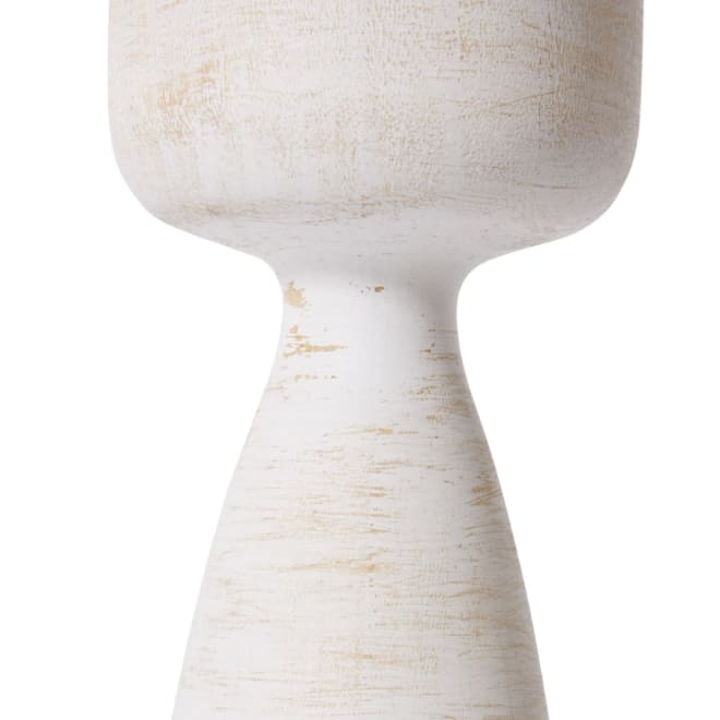 Amari Candle Holder - Whitewash, 37cm (H)