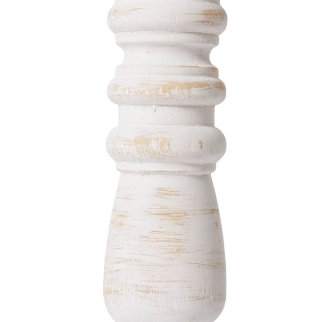 Baraka Candle Holder - Whitewash, 31cm (H)
