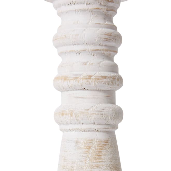 Baraka Candle Holder - Whitewash, 37cm (H)