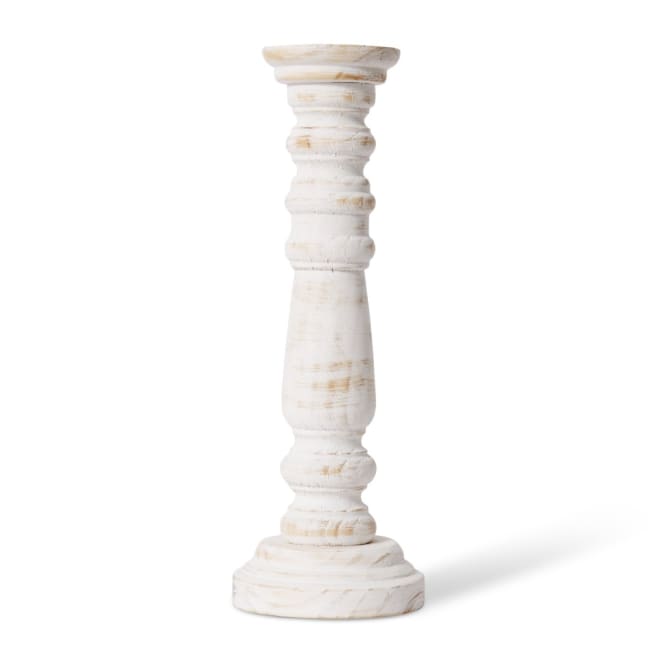 Baraka Candle Holder - Whitewash, 41cm (H)