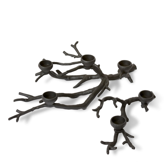 Branch Tealight Candle Holder - Black, 11cm (H)
