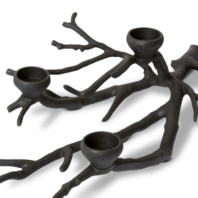 Branch Tealight Candle Holder - Black, 15cm (H)