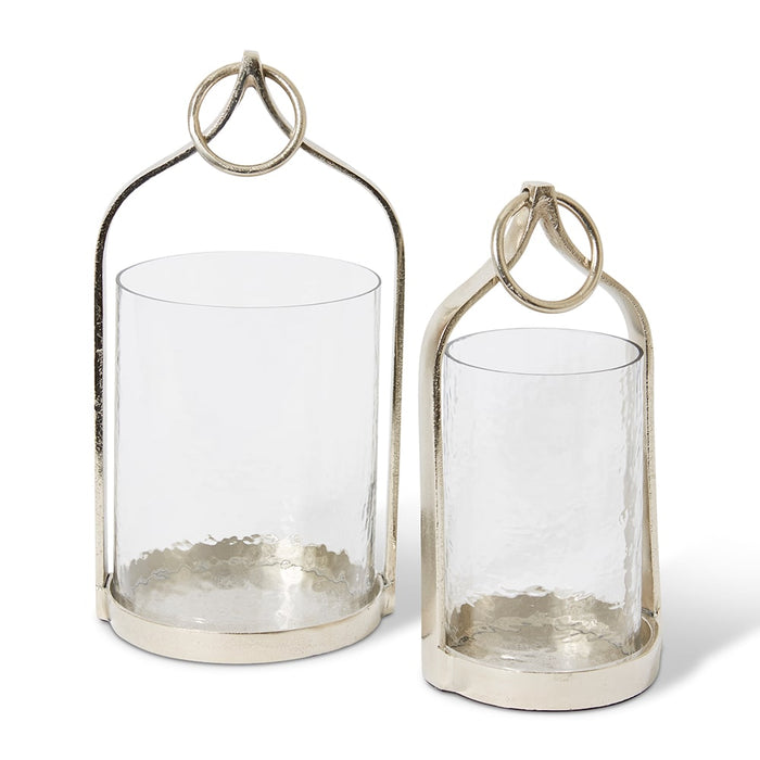 Siana Candle Holder - Nickel, 38cm (H)