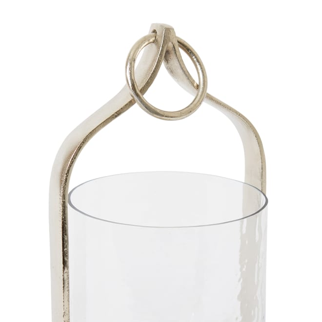Siana Candle Holder - Nickel, 38cm (H)