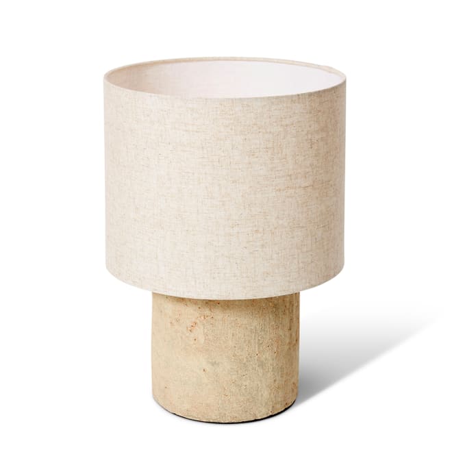 Ashanti Table Lamp - Linen/Natural, 38cm (H)