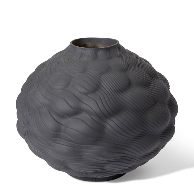 Mandisa Round Vessel - Black, 30cm (H)