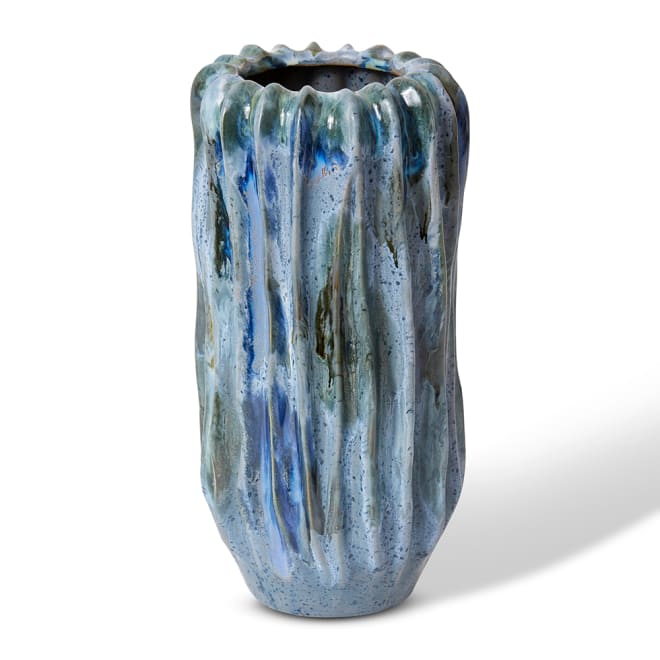 Alberto Tall Vase - Blue, 31cm (H)