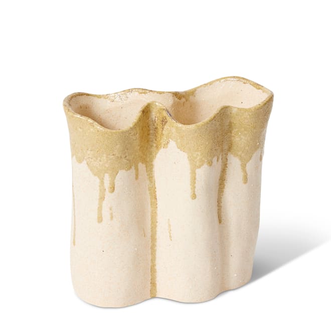 Brenya Vase - Stone, 19cm (H)