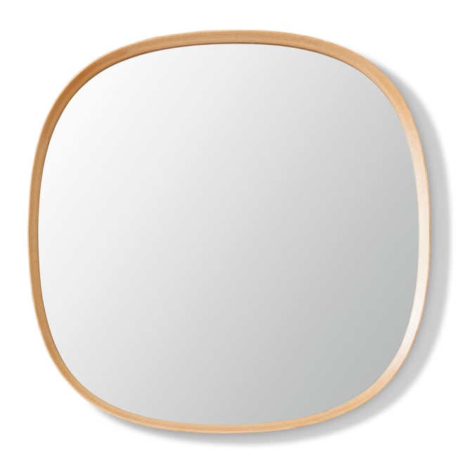 Maha Square Round Mirror - Natural, 100cm (H)