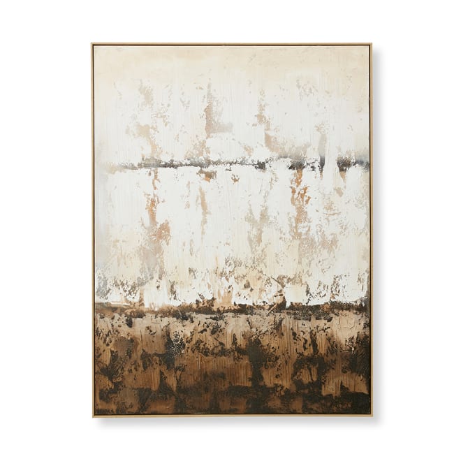 Muse on Muse Hand Painted Wall - Beige Brown, 120cm (H)