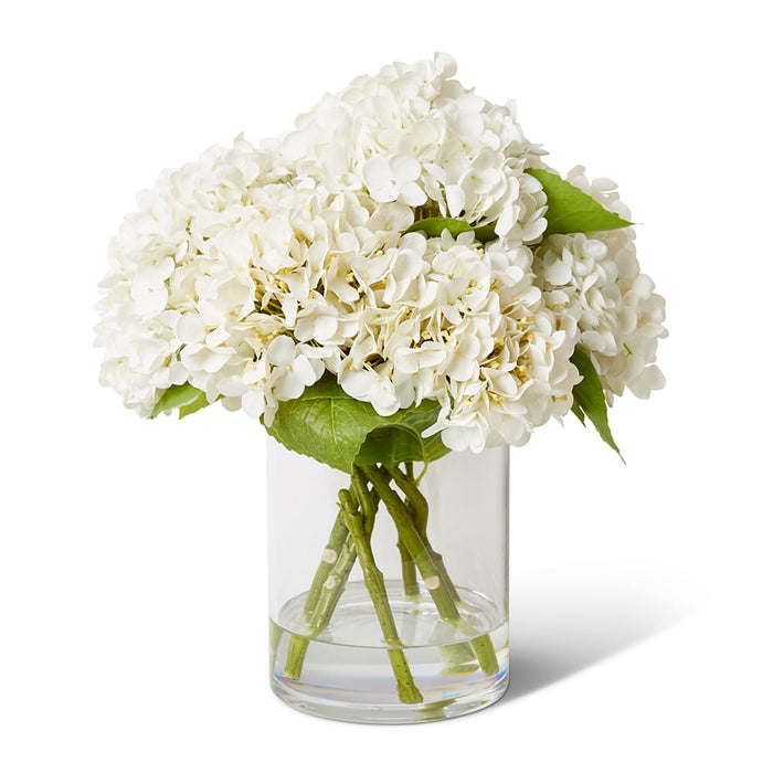 Hydrangea Mix White (DS) - White/Clear, 39cm (H)