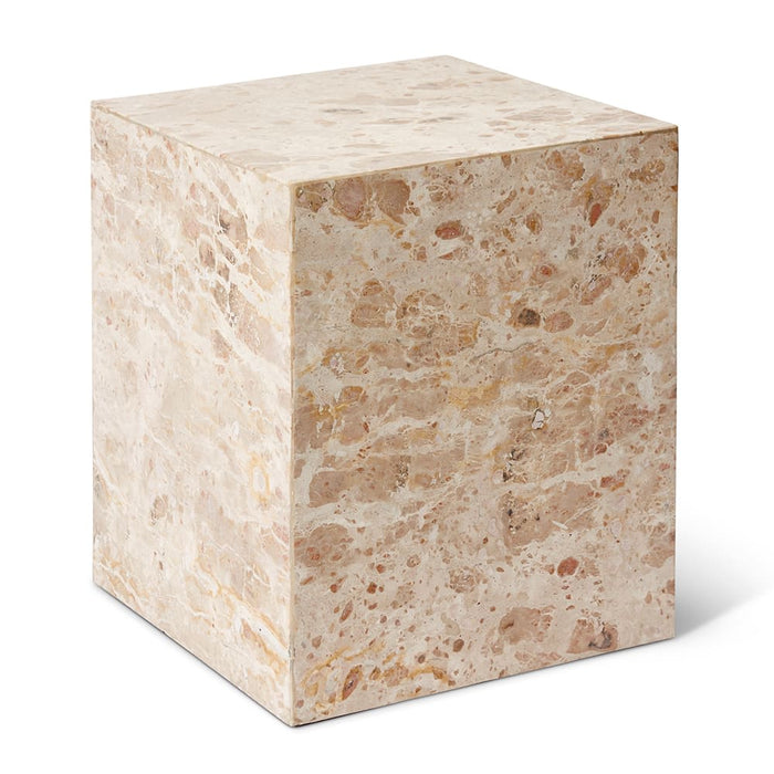 Travis Side Table Panther Marble - Cream Brown, 45cm (H)