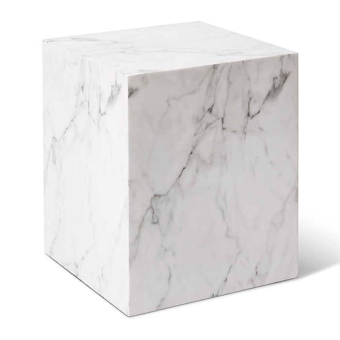 Jameka Side Table Resin - White Grey, 45cm (H)