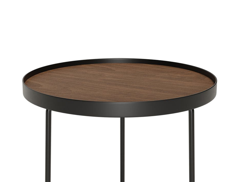 Alora Side Table - Black - Walnut