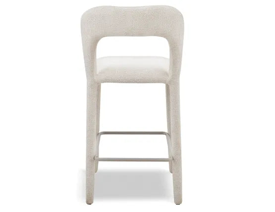 Coren Counter Stool - Grey, Metal, 93.5cm H