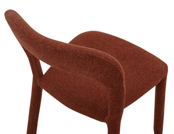 Coren Dining Chair - Terracotta, Wood