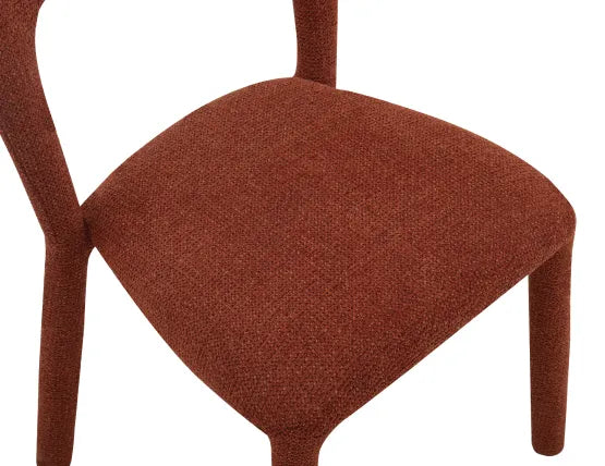 Coren Dining Chair - Terracotta, Wood