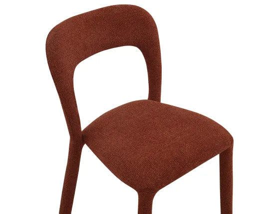 Coren Dining Chair - Terracotta, Wood