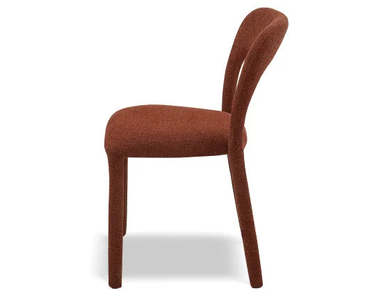Coren Dining Chair - Terracotta, Wood