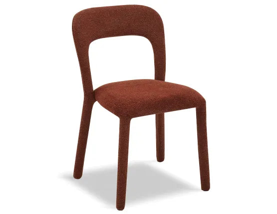 Coren Dining Chair - Terracotta, Wood