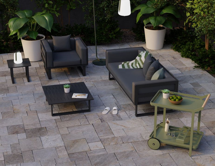 Vivara Outdoor Coffee Table - 85x85cm - Charcoal