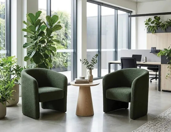 Cove Lounge Chair - Green, Boucle