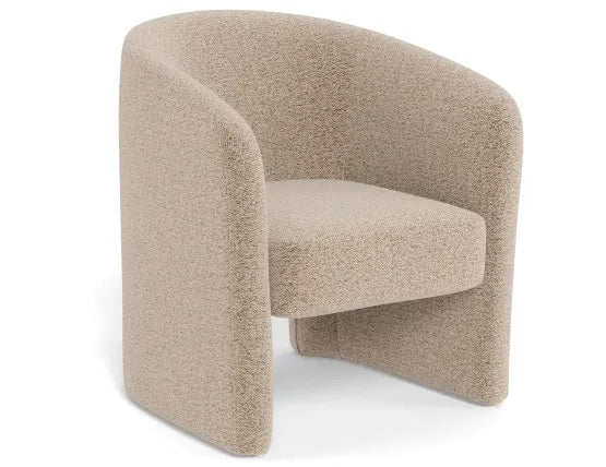 Cove Lounge Chair - Beige, Boucle