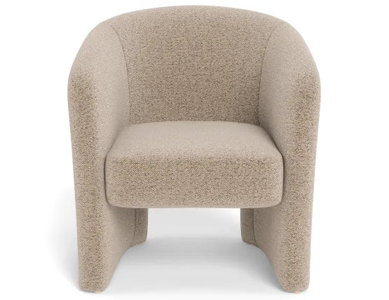 Cove Lounge Chair - Beige, Boucle