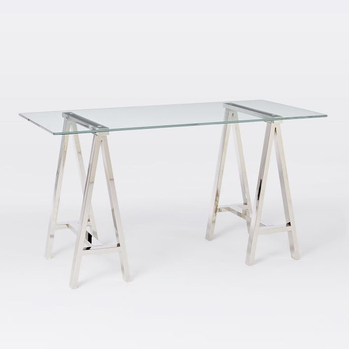 Stainless Steel & Glass Venus Office Desk Table
