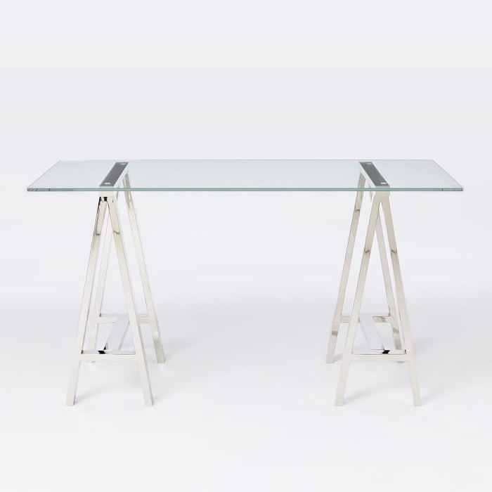 Stainless Steel & Glass Venus Office Desk Table