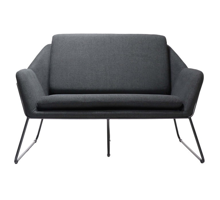 Cardinal 2 Seater Arm Chair - Charcoal 457 Fabric