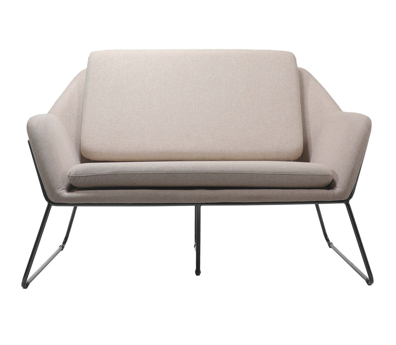 Cardinal 2 Seater Arm Chair - Stone 102 Fabric
