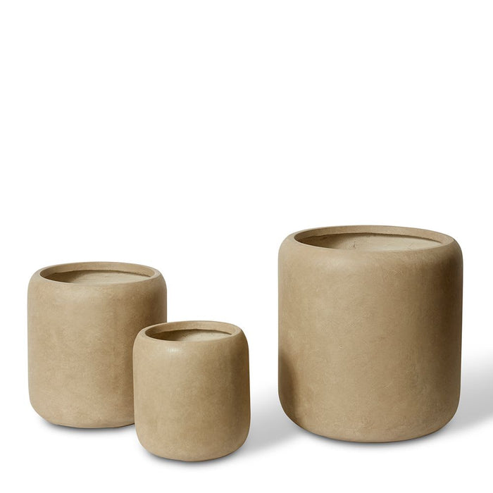 Saheed Fibrestone Planter S3 - Brown