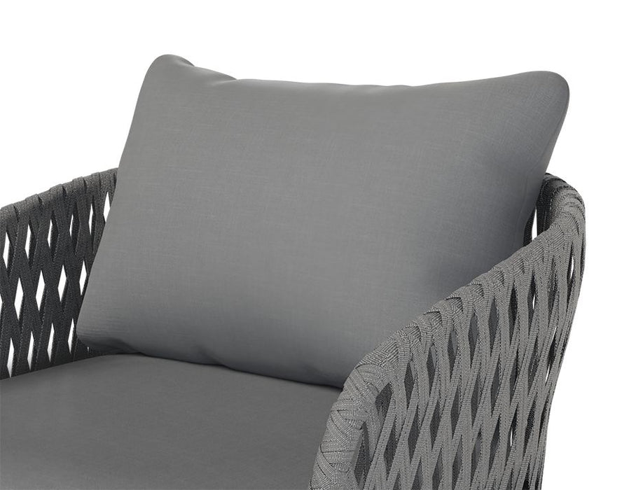 Alma Lounge Chair - Outdoor - Single - Charcoal - Dark Grey Cushion