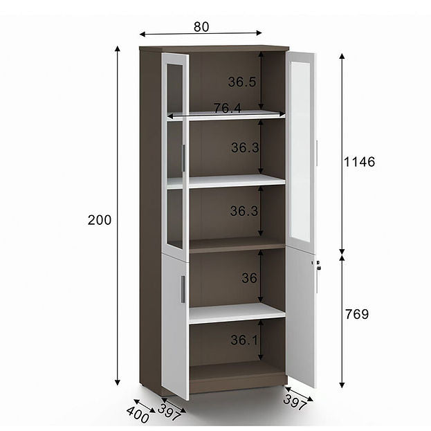 Esma Storage Cabinet Filing Bookcases Unit