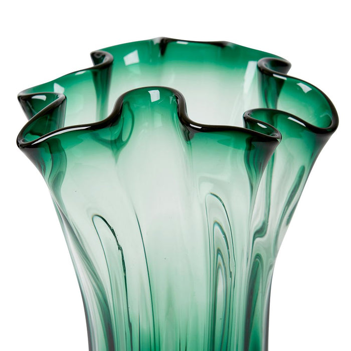Timberly Vase - Green, 40cm (H)
