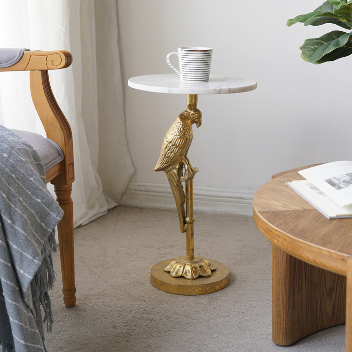 Marble Perch Accent Table
