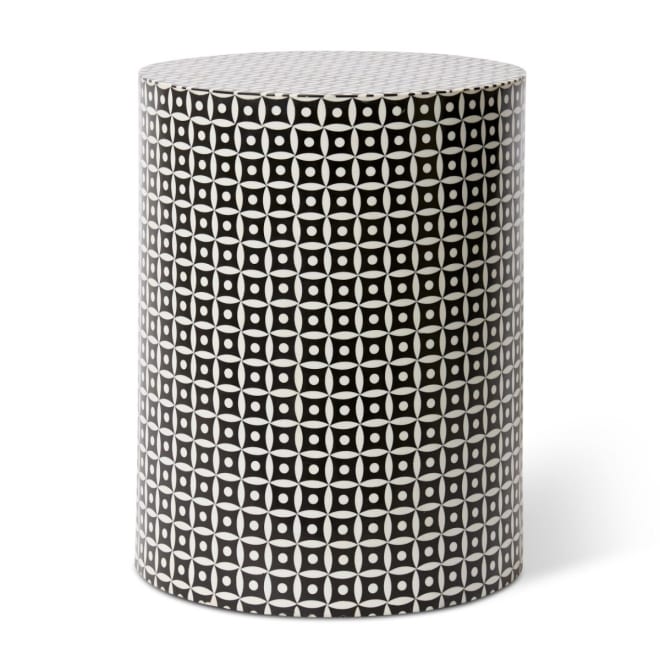 Nicolette Stool - Black/White, 45cm (H)