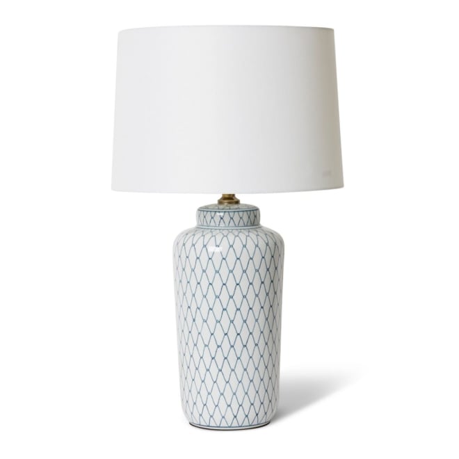 Seiko Table Lamp - Cream/Blue, 66cm (H)