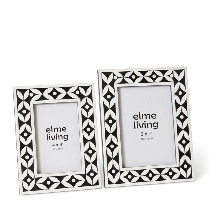 Ingrid 4x6" Photo Frame - Black/White, 23cm (H)