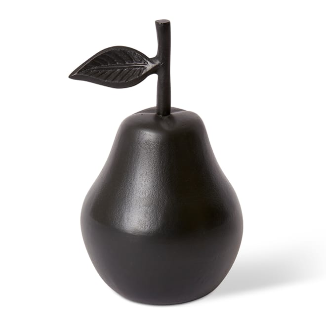 Pear Sculpture - Black, 22cm (H)