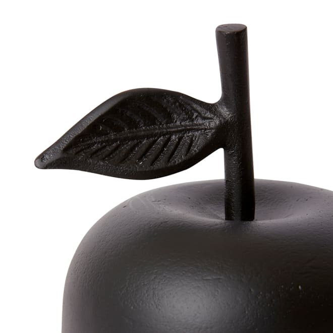Apple Sculpture - Black, 19cm (H)