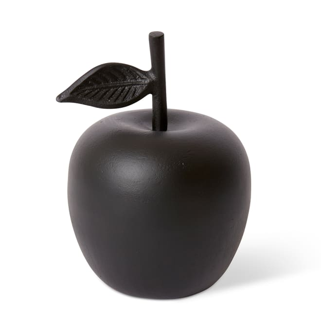 Apple Sculpture - Black, 19cm (H)