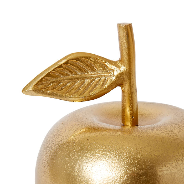 Apple Sculpture - Gold, 19cm (H)