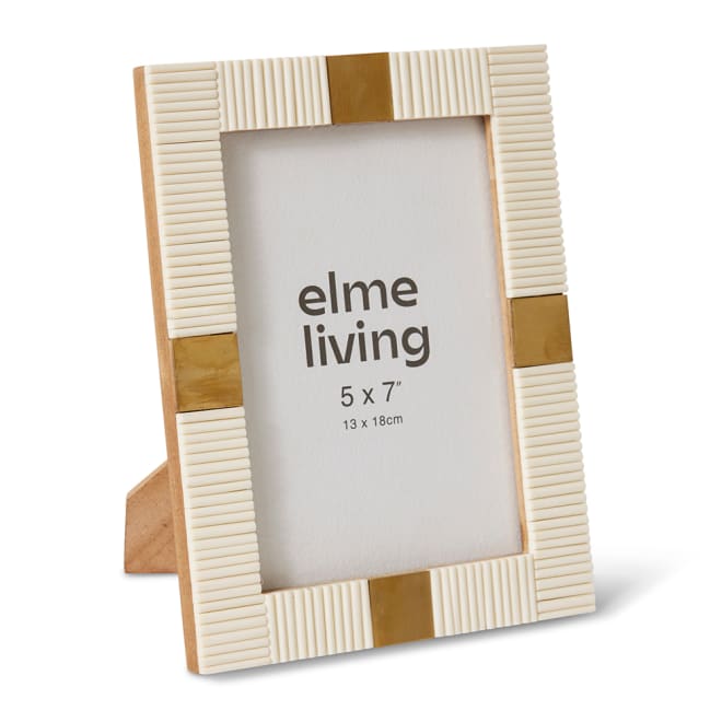 Johanny 5 x 7" Photo Frame - Cream/Gold, 18cm (H)